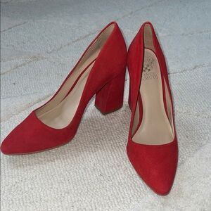 Vince Camuto Talise Bold Red Block Heels